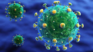 Illustration of the HIV virus
