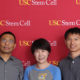 From left, Qi-Long Ying, Min Zhou, and Ying Lab postdoc Shi (Steve) Yue (Photo by Cristy Lytal)