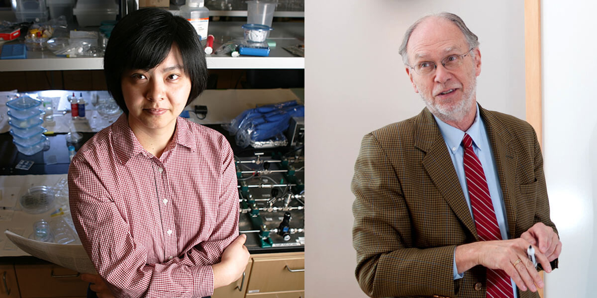 Ellis Meng and Michael Waterman are 2018 fellows in the National Academy of Inventors. (Photos courtesy of USC Viterbi School of Engineering)