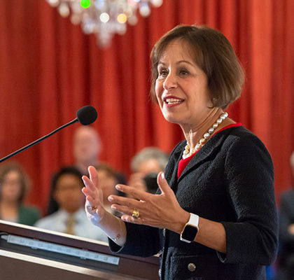 Carol L. Folt will become the 12th president of the University of Southern California. (USC Photo/Gus Ruelas)