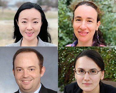 Clockwise from top left, Miao Cui, Yulia Shwartz, Olena Zhulyn, and Kyle McCracken