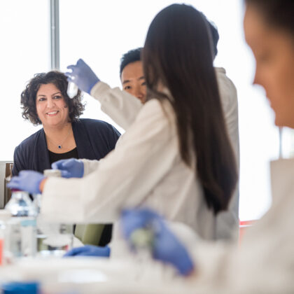 Francesca Mariani in her lab (Photo by Chris Shinn)
