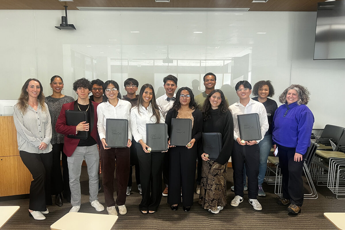 USC CIRM COMPASS scholars with stem cell faculty members Senta Georgia, Francesca Mariani and Louise Menendez (Photo courtesy of Senta Georgia)