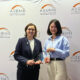 USC PhD student Shuwan Liu (right) with ASBMR president