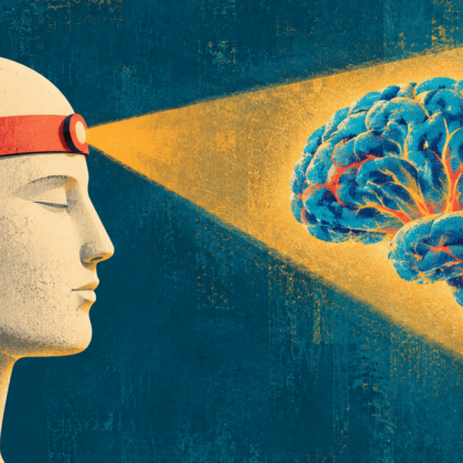 Illustration of brain projection; featured image for There is no “brain x-ray.” A USC neurosurgeon-engineer is helping build better ones